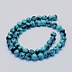 Chapelets de perles en turquoise synthétique G-F531-8mm-J01-4