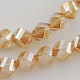 Chapelets de perles en verre électroplaqué EGLA-R031-10mm-09-1