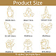 Никелевые декоративные наклейки DIY-WH0450-091-2