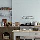 塩ビウォールステッカー  家庭の台所の装飾のため  このキッチンの言葉  スプーンをなめる  ブラック  150x560mm DIY-WH0228-039-3
