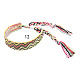 Плетеный браслет из хлопкового шнура с волнистым узором FIND-PW0013-002L-1