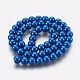 Umweltfreundliche runde Perlenstränge aus gefärbtem Glasperlen HY-A002-8mm-RB081-2