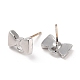 Silver Alloy Stud Earring Findings EJEW-H108-01B-S-2