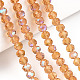Electroplate Glass Beads Strands EGLA-A034-T1mm-L23-4