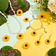 PandaHall 24pcs Resin Sunflower Pendants FIND-PH0005-97-3