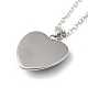 Glass Heart with Cloud Pendant Necklace NJEW-H165-01E-3