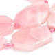 Granos naturales de abalorios de cuarzo rosa G-S268-08-3