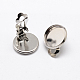 Brass Clip-on Earring Settings KK-I007-P-1