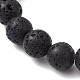 Bracelet extensible en perles de lave naturelles teintes et perles BJEW-JB09723-3