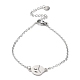201 Stainless Steel Link Bracelets with Cable Chains BJEW-P297-01P-E-1