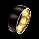 メンズチタンスチールフィンガー指輪  ワイドバンドリング  ゴールドカラー  usサイズ10（19.8mm） RJEW-BB27581-A-10-7