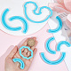 SUNNYCLUE 9Pcs Clay Cutters Set Rainbow Cloud Cutter Polymer Clay Cutting Tools Cake Decorating Sugarcraft Blue Cutter Molds Clay Plastic Clay Cutters for Polymer Clay Jewelry Making Women DIY Craft DIY-SC0021-34-3