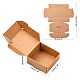 クラフト紙ギフトボックス  結婚式の装飾  折りたたみボックス  バリーウッド  18.5x16x0.05cm  完成品：5.5x5.5x2.5cm X-CON-L014-E02-3