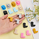 CHGCRAFT 18Pcs 12 Style Silicone Beads SIL-CA0001-90-4