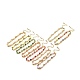 Bracelet chaîne à maillons rectangulaires en émail mauvais œil et zircone cubique BJEW-C029-02G-1