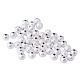 Perles rondes en laiton texturées KK-PH0004-06S-1