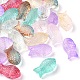 35 pz di perle di vetro dipinte a spruzzo trasparente GLAA-YW0001-69-2