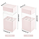 プラスチック化粧ブラシ収納容器付き腹筋  長方形  ピンク  105x80x220mm AJEW-WH0168-18B-2