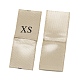 服のサイズのラベル  織りクラフトクラフトラベル  衣類縫製用  サイズxs  ダークカーキ  36.5x13x0.2mm  100個/袋 FIND-WH0100-20A-2