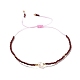 Bracelets de perles tressées en perles d'imitation de verre et graines WO2637-09-1