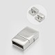 Rectangle 304 Stainless Steel Magnetic Clasps STAS-N061-39-1
