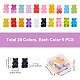 100 Stück 20 Farben Flatback Harz Cabochons RESI-PJ0001-02-3