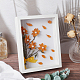 Cadre photo en bois avec fleurs séchées en papier AJEW-WH0314-109B-4