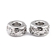 Brass Micro Pave Clear Cubic Zirconia Beads ZIRC-P091-02B-P-RS-1