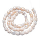 Fili di perle di perle d'acqua dolce coltivate naturali PEAR-N012-05C-2