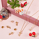 Beebeecraft 8Pcs 2 Style 18K Gold Plated Mushroom Charms Enamel Pink Mushroom Pendant Charms with Jump Ring for Jewelry Making Necklace Bracelet DIY Crafts KK-BBC0003-93-5