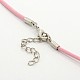 Leather Cord Necklace Making X-MAK-F002-M-3