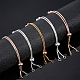 NBEADS 12 Strands 3 Colors Slider Chain Bracelets KK-NB0001-79-4
