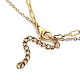 Brass Micro Pave Clear Cubic Zirconia Double Layer Necklaces NJEW-JN03050-4