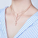 SHEGRACE 925 Sterling Silver Tri-Tiered Necklaces JN743B-4