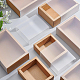 BENECREAT 12 Pack Kraft Paper Gift Boxes with PVC Frosted Cover 10.5x8.5x4cm Kraft Paper Drawer Box for Cake Cookie Candy Soap Snacks Weeding Party Favors CON-WH0068-65E-7