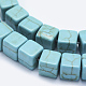 Chapelets de perles en turquoise synthétique TURQ-F009-02-6x6mm-3
