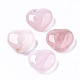 Piedra de amor de corazón de cuarzo rosa natural G-S364-062B-1