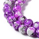Chapelets de perles en verre peint brossé & cuisant GLAA-S176-11-3