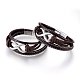 Braided Leather Cord Multi-strand Bracelets BJEW-F349-12P-02-1
