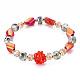 Faceted Glass Beads Stretch Bracelets BJEW-Q997-005-RS-2