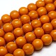 Buddhist Jewelry Beaded Findings Resin Imitation Blood Beeswax Round Bead Strands RESI-L002-10mm-G04-1