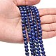 Chapelets de perles en lapis-lazuli naturel X-G-G099-6mm-7-4