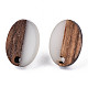 Accessoires de boucles d'oreilles en résine et bois de noyer MAK-N032-004A-A02-2