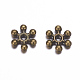Stile tibetano perline in lega distanziali PALLOY-XCP0007-02-2