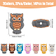 CHGCRAFT 14Pcs 7 Colors Owl Food Grade Eco-Friendly Silicone Beads SIL-CA0003-09-2