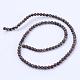 Chapelets de perles de flocon de neige en obsidienne naturelle G-Q462-4mm-37-2
