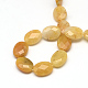 Facetas ovales amarillas de abalorios de jade hebras naturales G-R303-10-2