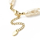 ABS Imitation Pearl & Millefiori Glass Beaded Bracelet for Women BJEW-JB08434-5