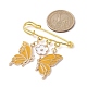 Broches en alliage d'émail avec breloque papillon et fleur pour femmes JEWB-BR00144-05-3