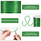 BENECREAT 9 Gauge/3mm Tarnish Resistant Jewelry Craft Wire 17m Bendable Aluminum Sculpting Metal Wire for Jewelry Craft Beading Work - Green AW-BC0001-3mm-15-4